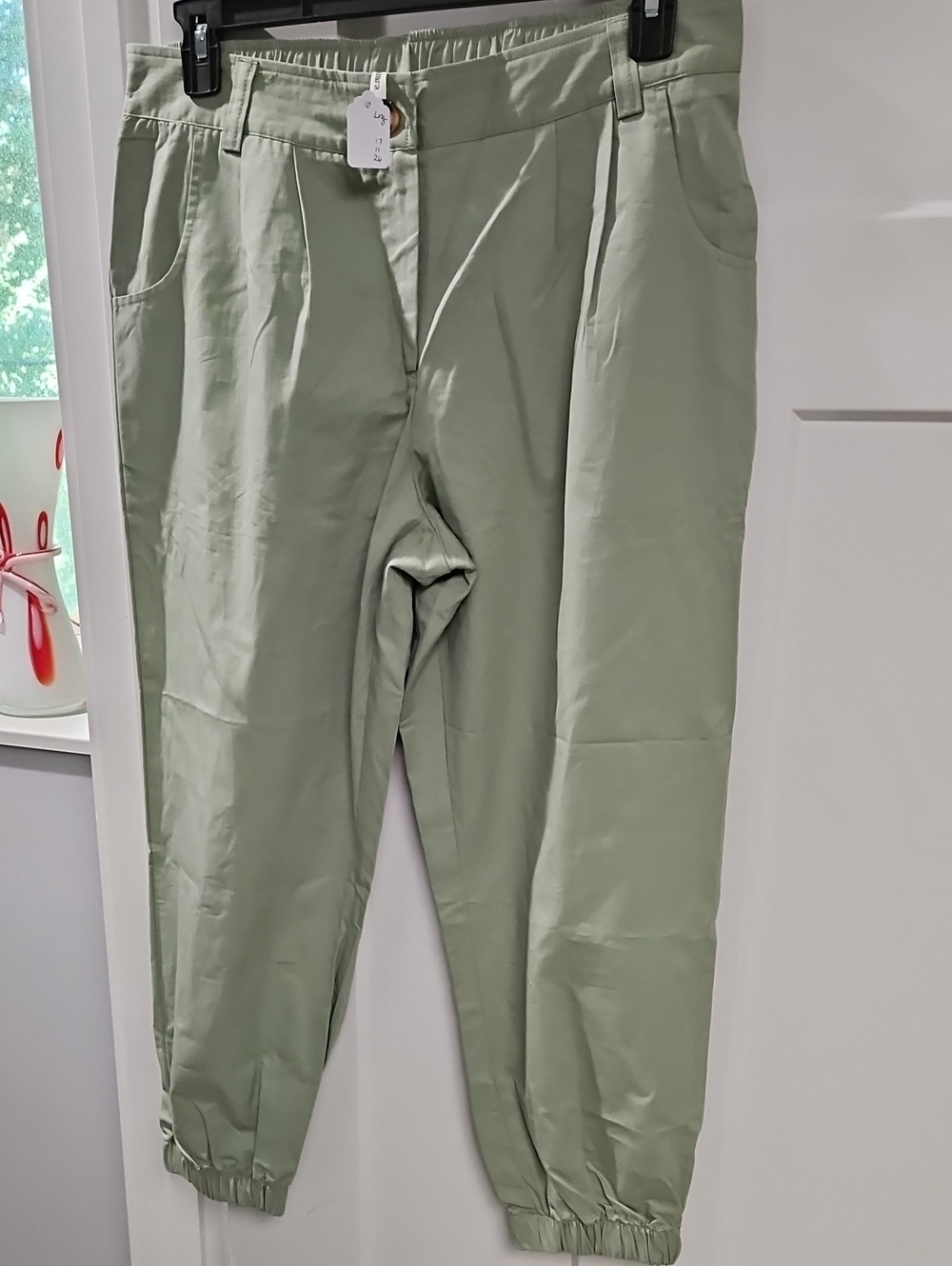 HALARA Sage Green Elastic Cuff Track Pants